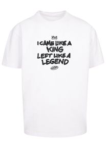 Herren T-Shirt "Upscale by Mister Tee Herren Like A Legend Oversize Tee", weiß, casual, Gr. XXL, UPSCALE BY MISTER TEE, bedruckt, 100% Baumwolle,
