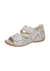 Waldläufer WALDLÄUFER Damen Sandale, Gr. 4,5, bunt, Veloursleder, gemustert, klassisch, Schuhe, Klettschuh, Bequemschuh, Sommerschuh in Komfortweite H (= sehr