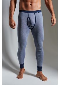 Herren Lange Unterhose, CLIPPER EXCLUSIVE, Gr. 4, blau, Obermaterial: 100% Baumwolle, meliert, Unterhosen, modische Optik: Jeans meliert, tolle