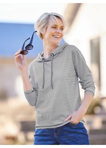 Heine Damen Langarmshirt "Shirt", blau, Gr. 36, bedruckt, gemustert, gestreift, 100% Baumwolle, Shirts