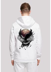F4NT4STIC Herren Kapuzenpullover "Basketball Adler", weiß, casual, Gr. XL, Obermaterial: 50% Baumwolle, 50% Polyester, Pullover, Print