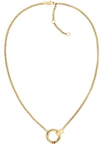Tommy Hilfiger Damen Kette mit Anhänger "CIRCLES, 2780944, 2780945", Edelstahl, L: 45,5cm B: 2mm, bunt, Edelstahl, B:2mm, Halsketten, mit Emaille