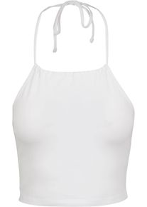 Urban Classics Herren Muskelshirt "Urban Classics Damen Ladies Cropped Neckholder Top", weiß, casual, Gr. XL, unifarben, 95% Baumwolle, 5% Elasthan,