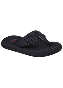 Skechers Damen Zehentrenner "ASANA-HIDDEN VALLEY", Gr. 41, schwarz, Textil, casual, Schuhe, Badeschuh, Sandale, Strandschuh mit RELAXED FIT Funktion
