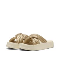 Puma Sandale "Leadcat Platform Metallic Sandalen Damen", Gr. 38gold light sand beige, Obermaterial: Synthetik; Futter: Textil; Innensohle: Synthetik;