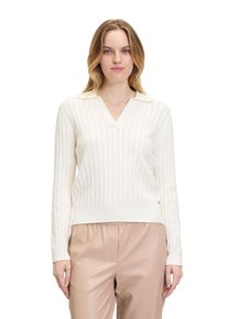 BETTY & CO BETTY & CO Damen Strickpullover "Betty & Co Strickpullover mit Kragen", weiß, feminin, Gr. 44, Strick, Obermaterial: 75% Baumwolle, 25% Polyester.,