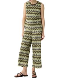 comma, COMMA Damen Stricktop, grün, casual, Gr. 42, gemustert, Single Jersey, Obermaterial: 93% Polyester, 5% Elasthan, 2% metallisierte Fasern. Futter: