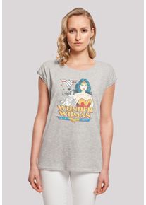F4NT4STIC Damen T-Shirt "DC Comics Superhelden Wonder Woman Posing", grau, casual, Gr. XXL, Obermaterial: 100% Baumwolle, Shirts, Print