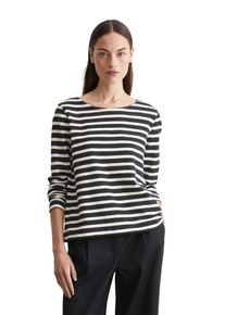 Marc O'Polo MARC O'POLO Damen Langarmshirt "aus Organic Cotton Jersey", bunt, Basic, Gr. M, gestreift, Obermaterial: 100% Baumwolle, Shirts