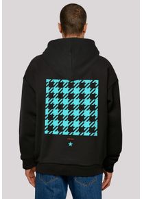 F4NT4STIC Herren Kapuzenpullover "Hahnentritt Negativ", schwarz, casual, Gr. L, Obermaterial: 100% Baumwolle, Pullover, Print