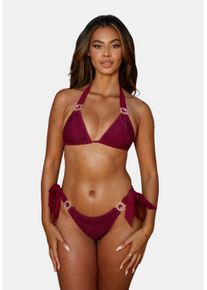 MODA MINX Damen Triangel-Bikini-Top "Private Island", lila, elegant, Gr. XXL, unifarben, 92% Polyester, 8% Elasthan, Bikini-Oberteile, mit funkelndem