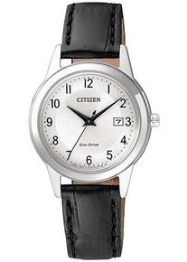 Citizen Damen Solaruhr, schwarz, Armbanduhren, Armbanduhr, Damenuhr, Datum, Lederarmband