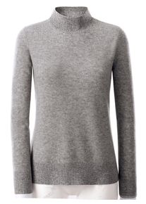 CLASSIC Damen Stehkragenpullover "Kaschmir-Pullover", grau, Gr. 36, unifarben, 100% Kaschmir, Pullover