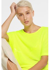 Damen Rundhalspullovernew lime, casual, Gr. XL, SENSES.THE LABEL, Strukturmuster, Material: 83% Polyester, 13% Baumwolle, 4% Elasthan, Pullover, mit