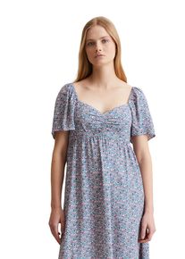 Marc O'Polo Damen Sommerkleid "aus LENZING ECOVERO ", blau, Gr. XXL, MARC O'POLO DENIM, bedruckt, Obermaterial: 100% Viskose, Kleider