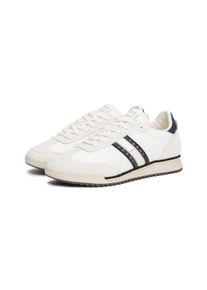 Tommy Jeans Herren Sneaker "TJM RETRO RUNNER CLEATED", Gr. 41, schwarz-weiß, Leder, sportlich, Schuhe, Freizeitschuh, Halbschuh, Schnürer mit