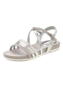 Lascana Damen Sandale "Sommerschuh", Gr. 40, silber, Obermaterial: 100% Lederimitat. Futter: 100% Lederimitat. Decksohle: 100% Textilmaterial.