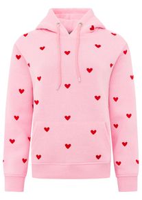 Zwillingsherz Damen Hoodie ""Hearts"", pink, modisch, Gr. SM, Sweatware, Obermaterial: 50% Baumwolle, 50% Polyester, Sweatshirts, mit Mini Me Style