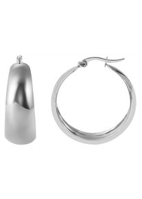 Adelia´s ADELIA ́S Damen Paar Creolen "Neuheit 2025 - Damen Creolen aus poliertem Edelstahl Ø 31 mm", Damen, Edelstahl, silber, Edelstahl, Ohrringe