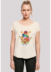 F4NT4STIC Damen T-Shirt "Disney Muppets Dr. Teeth and The Electric Mayhem", weiß, casual, Gr. XL, Obermaterial: 100% Baumwolle, Shirts, Premium