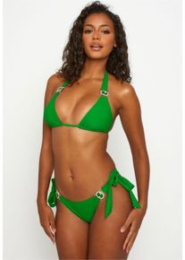 MODA MINX Damen Triangel-Bikini-Top "Amour", grün, feminin, Gr. XS, unifarben, 82% Polyamid, 18% Elasthan, Bikini-Oberteile, mit seitlicher Bindung