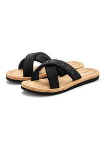 ELBSAND Damen Pantolette, Gr. 44, schwarz, Obermaterial: 100% Textilmaterial. Futter: 100% Textilmaterial. Decksohle: 100% Synthetik. Laufsohle: 100%