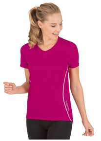 TRIGEMA Damen T-Shirt "TRIGEMA Sportshirt COOLMAX", pink, sportlich, Gr. S, 100% Polyester (recycelt), Shirts