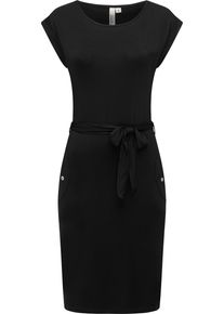Ragwear Damen Sommerkleid "Taggien", schwarz, casual, Gr. S, Material: 95% Viskose, 5% Elasthan, Kleider, Knielanges, leichtes Midikleid