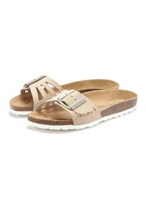 ELBSAND Damen Pantolette "Sandale", Gr. 43, beige, Obermaterial: 100% Rindsleder. Decksohle: 100% Rindsleder. Laufsohle: 100% Synthetik, unifarben,