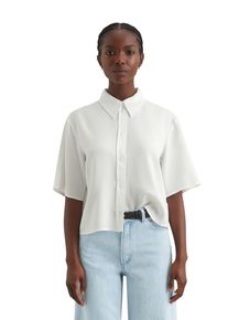 Marc O'Polo Damen Kurzarmbluse "aus TENCEL Lyocell", weiß, Gr. XXL, MARC O'POLO DENIM, unifarben, Obermaterial: 100% Lyocell, Blusen