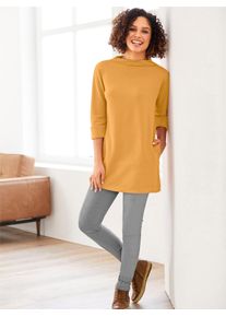 Heine Damen Longshirt "Longshirt", gelb, Gr. 48, unifarben, 50% Modal, 44% Polyester, 6% Elasthan, Shirts