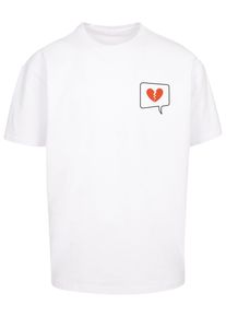Merchcode Herren T-Shirt "Merchcode Herren Heartbreak Heavy Oversize Tee", weiß, casual, Gr. S, unifarben, 100% Baumwolle, Shirts