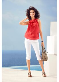 Heine Damen Blusentop, rot, Gr. 46, unifarben, 100% Polyester, Futter:100% Polyester, Blusen