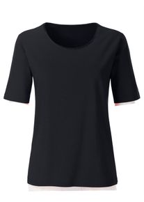 Casual Looks Damen Rundhalsshirt "Shirt", schwarz, Gr. 38, unifarben, 100% Baumwolle, Shirts