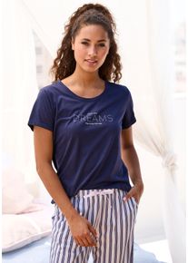 s.Oliver Damen Pyjamahose, Gr. 32, rosa, Single Jersey, Obermaterial: 50% Baumwolle, 50% Viskose, gestreift, modisch, Hosen, mit schönem Allover-Print