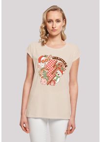 F4NT4STIC Damen T-Shirt "Groovy Weihnachten Flash Cozy Vibes", weiß, casual, Gr. XXL, Obermaterial: 100% Baumwolle, Shirts, Premium Qualität,