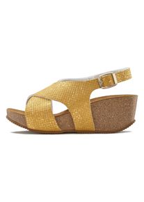 Lascana Damen Sandalette "Sommerschuh", Gr. 38, gelb, Obermaterial: 100% Lederimitat. Futter: 100% Textilmaterial. Decksohle: 100% Rindsleder.