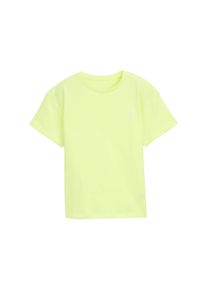 Tom Tailor Jungen T-Shirtgrünish neon gelb, casual, Gr. 152, unifarben, Single Jersey, Obermaterial: 50% Baumwolle, 50% Polyester, Shirts, oversize,
