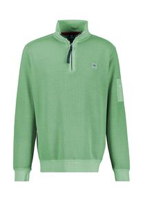 Lerros Herren Sweatshirt "Lerros Sweattroyer in Zig-Zag-Struktur", grün, Gr. L, 100% Baumwolle, Sweatshirts