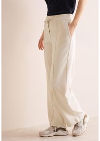 Cecil Damen Webhose "Style Neele", lila, casual, Gr. XXL, unifarben, Web, Obermaterial: 74% Viskose, 22% Polyamid, 4% Elasthan, Hosen, mit Ziernähten