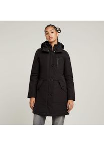 G-Star Raw G-STAR Damen Parka "Vodan Parka", schwarz, casual, Gr. M, unifarben, Web, Obermaterial: 57% Elastomultiester, 43% Polyester, Jacken