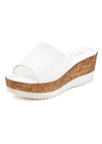 Lascana Damen Pantolette "Sommerschuh", Gr. 37, weiß, Obermaterial: 100% Ziegenleder. Futter: 100% Synthetik. Decksohle: 100% Ziegenleder. Laufsohle: