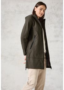 Cecil Damen Langmantel, gold, casual, Gr. S, unifarben, Web, Obermaterial: 59% Polyester, 30% Baumwolle, 11% Nylon, Mäntel, mit Kapuze