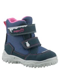 Superfit Kinder Winterboots "HUSKY1 WMS: mittel", Gr. 21, blau, Textil, casual, Schuhe, Snowboots mit wasserdichtem SYMPATEX, Größenschablone zum