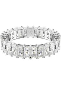 Swarovski Damen Fingerring "Schmuck Geschenk Matrix Ring, 5648286, 5648914, 5714332", 50, Metall, 4,7mm, grau, Metall, Fingerringe, mit Swarovski
