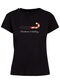 Merchcode Herren T-Shirt "Merchcode Damen Ladies Christmas Loading Box Tee", schwarz, casual, Gr. L, bedruckt, 100% Baumwolle, Shirts