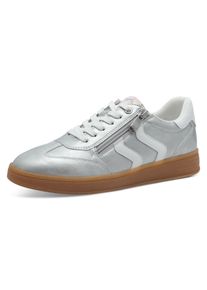Marco Tozzi Damen Plateausneaker, Gr. 40, bunt, Lederimitat, unifarben mit Farbeinsatz, metallic, sportlich, Schuhe, Freizeitschuh, Halbschuh,