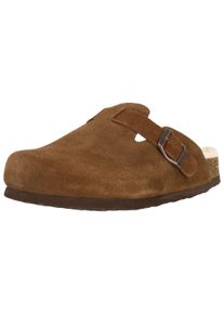 CRUZ Herren Hausschuh "Camillo", Gr. 36, braun, Leder, casual, Schuhe, mit warmem Fleece-Innenmaterial