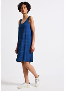 Street One Damen Sommerkleid, blau, casual, Gr. 40, unifarben, Stoff, 75% Viskose, 20% Polyester, 5% Elasthan, Kleider, soft und trageangenehm