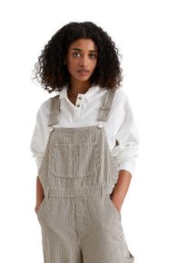 Marc O'Polo Damen Overall "aus gestreiftem Organic Cotton", weiß, Gr. L, MARC O'POLO DENIM, gestreift, Obermaterial: 100% Baumwolle; Futter: 100% Nicht